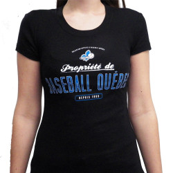 T-shirt noir Baseball Québec